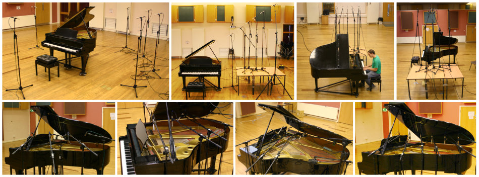 Acoustic grand piano mic positions