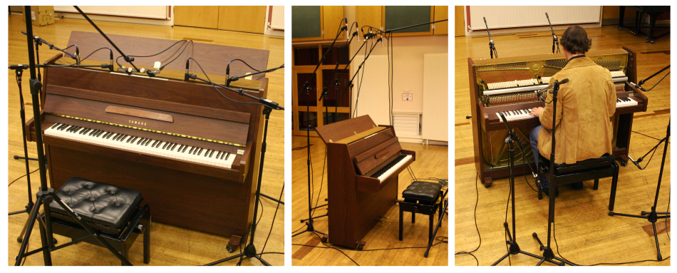 Acoustic upright piano mic positions